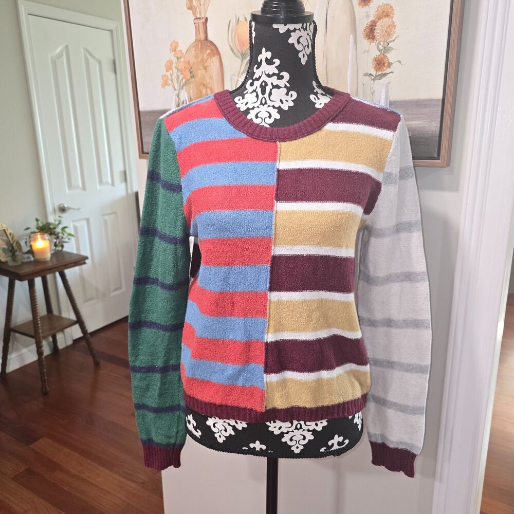 American Eagle Women’s Medium Striped Knit Sweater Soft, Cozy, Colorful M - 0689